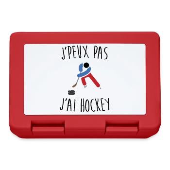 J'peux pas j'ai hockey - Boîte à goûter - rouge - Devant