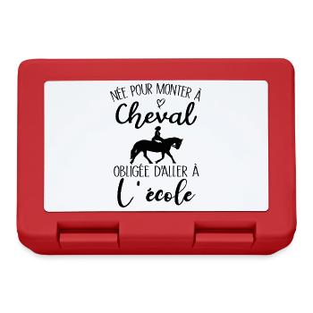 Born to ride a horse, forced to go to school - Lunchbox - red - Front