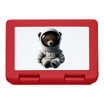 Bear in astronaut suit - Lunchbox - red - Front