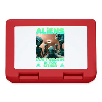 Alien Selfie - Aliens don't believe - Lunchbox - red - Front