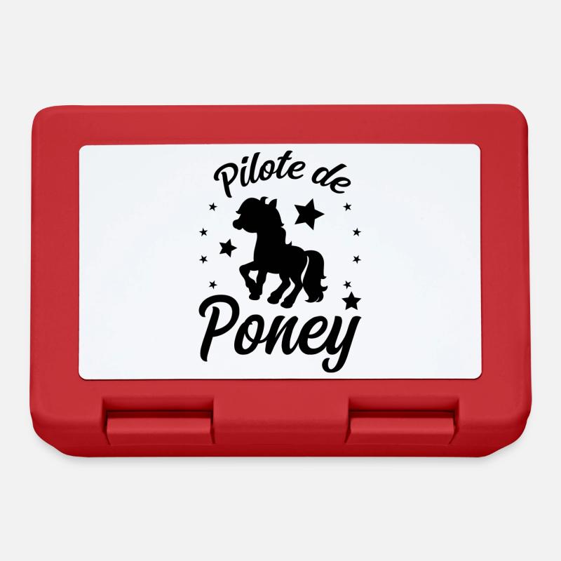Pilote de Poney - Boîte à goûter - rouge