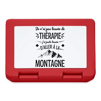 J'ai Juste Besoin D'aller à La Montagne Humour - Boîte à goûter - rouge - Devant