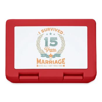 I Survived 15 Years Of Marriage - Brotdose - Rot - Vorne