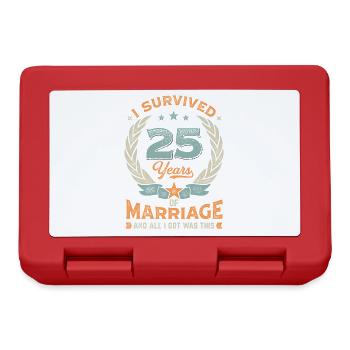 I Survived 25 Years Of Marriage - Brotdose - Rot - Vorne