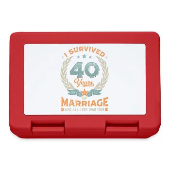 J’ai survécu à 40 ans de mariage - Boîte à goûter - rouge - Devant