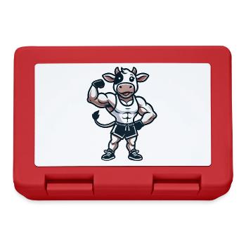 Cow Bull Fitness Workout Gym Training Bodybuilder - Lunchbox - red - Front