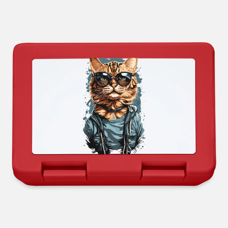 Cool design de chat Bengal pour les amoureux des chats - Boîte à goûter - rouge