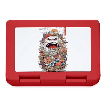 Retro Sushi Monster La merveille culinaire du Japon - Boîte à goûter - rouge - Devant