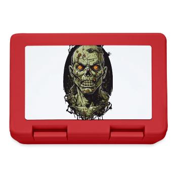 Sinister Zombie Ghoul Halloween Horror Design - Lunchbox - red - Front