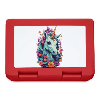Licorne magique aux couleurs pastel de l’arc-en-ciel - Boîte à goûter - rouge - Devant