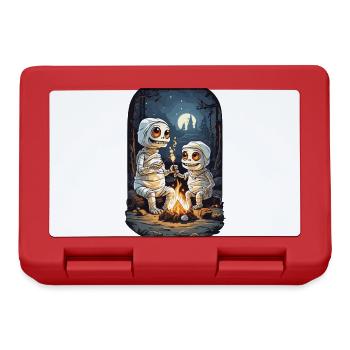 Kids Halloween Mummies Campfire Party Design - Lunchbox - red - Front