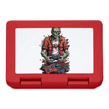 Zombie Gamer Retro Halloween Jeu Amusant - Boîte à goûter - rouge - Devant