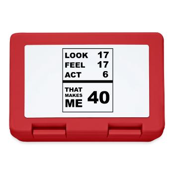 40th birthday - Lunchbox - red - Front