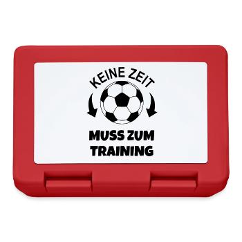 Keine Zeit muss zum Fußball Training - Brotdose - Rot - Vorne