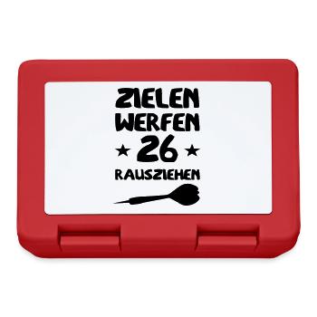 Zielen werfen 26 rausziehen - Brotdose - Rot - Vorne