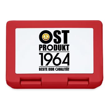 62. GEBURTSTAG OSSI OSTPRODUKT 1964 DDR - Brotdose - Rot - Vorne