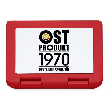 56. GEBURTSTAG OSSI OSTPRODUKT 1970 DDR - Brotdose - Rot - Vorne