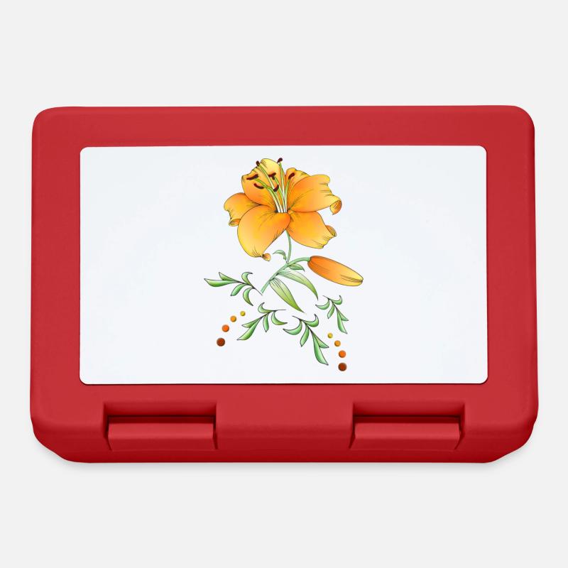 Blume1 - Brotdose - Rot