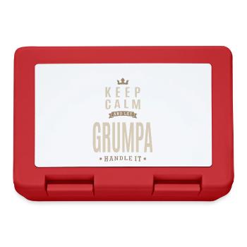 Keep Calm Grumpa - Brotdose - Rot - Vorne