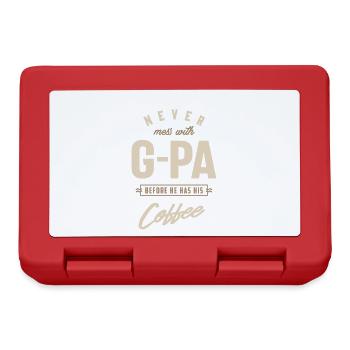 G-Pa, bevor er seinen Kaffee trinkt - Brotdose - Rot - Vorne