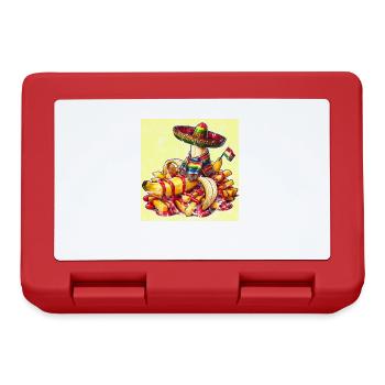 Cinco de Mayo Banane mit Ketchup und Pommes - Brotdose - Rot - Vorne