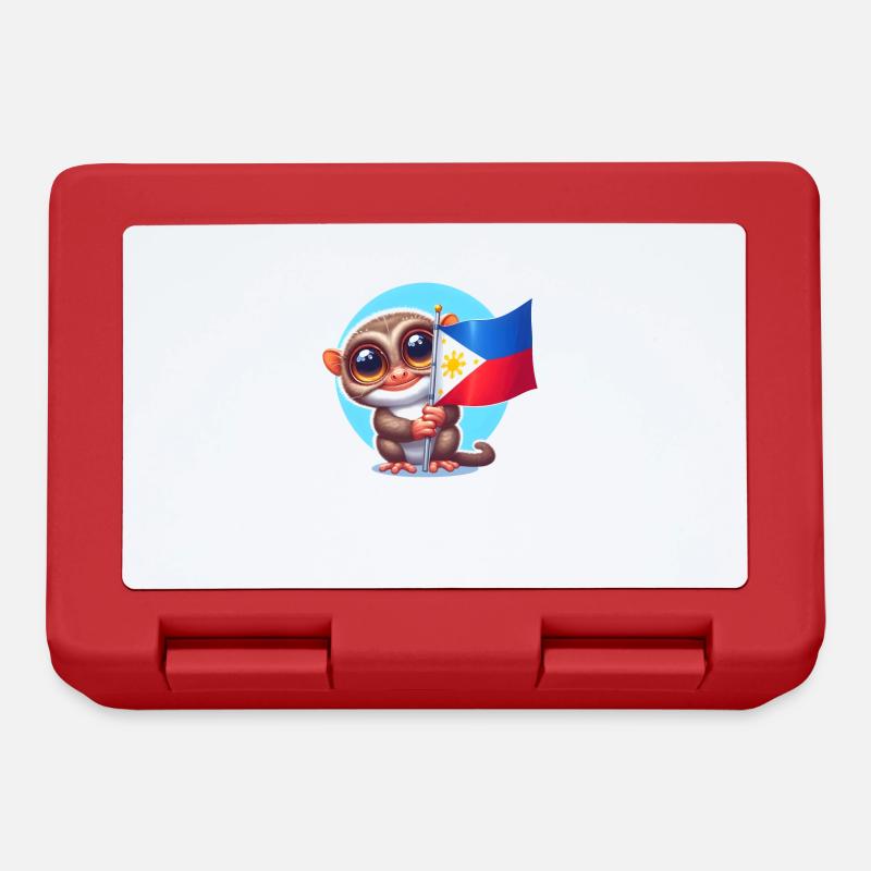 Tarsier Philippinen - Brotdose - Rot