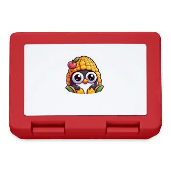 Pingouin en costume de maïs - Boîte à goûter - rouge - Devant