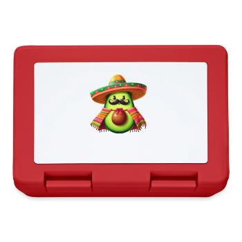 Cinco de Mayo Moustache à l’avocat - Boîte à goûter - rouge - Devant