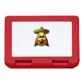 Cinco de Mayo Moustache à l’avocat - Boîte à goûter - rouge - Devant