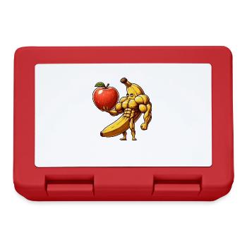 Muscle banana with monster plug - Lunchbox - red - Front