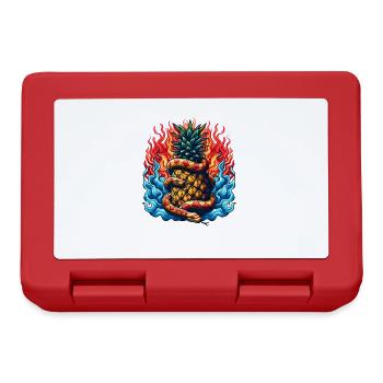 Serpent autour d’un ananas - Boîte à goûter - rouge - Devant