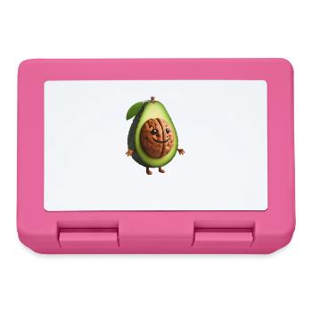 Avocat mignon au cerneau de noix ! - Boîte à goûter - rose - Devant