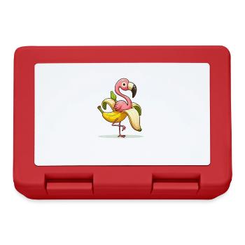 Banane Flamingo - Brotdose - Rot - Vorne