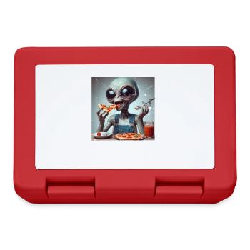 Alien Pizza Fun - Lunchbox - red - Front