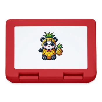 Panda en costume d’ananas - Boîte à goûter - rouge - Devant