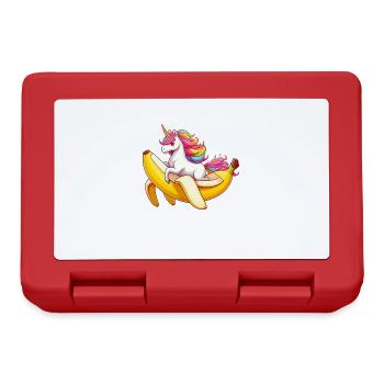 La licorne chevauche la banane - Boîte à goûter - rouge - Devant