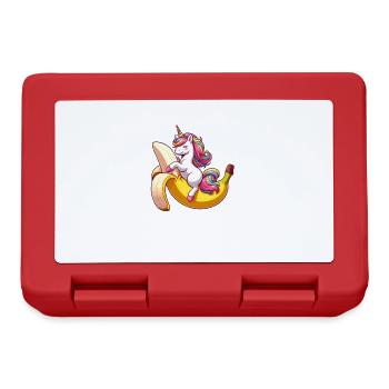 Licorne sur banane - Boîte à goûter - rouge - Devant