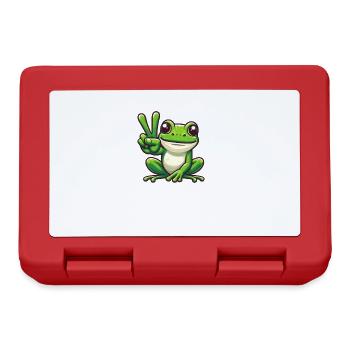 Peace Frog - Inspirational Motif - Lunchbox - red - Front