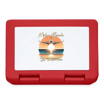Airplane show over Maho Beach - Lunchbox - red - Front