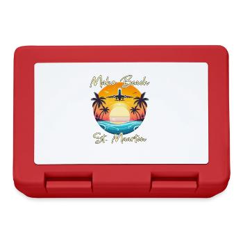 Airplane show over Maho Beach - Lunchbox - red - Front