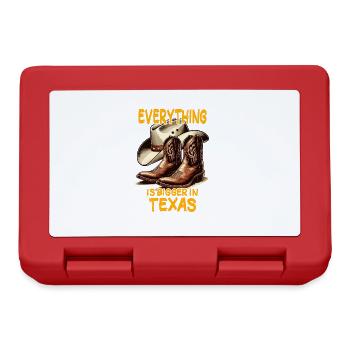 Large cowboy shoes and hat - Lunchbox - red - Front