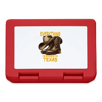 Large cowboy shoes and hat - Lunchbox - red - Front