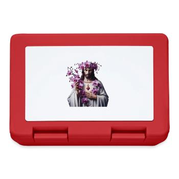 Jésus aux orchidées pourpres - Boîte à goûter - rouge - Devant