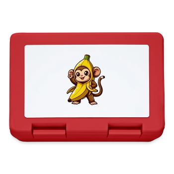 Bananen Affe - Brotdose - Rot - Vorne