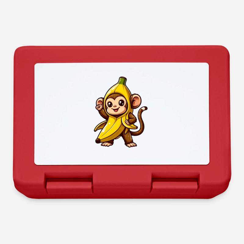 Bananen Affe - Brotdose - Rot