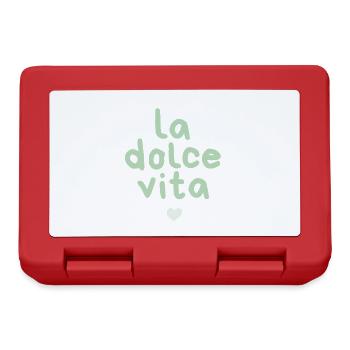 La Dolce Vita Mint Schrift - Brotdose - Rot - Vorne