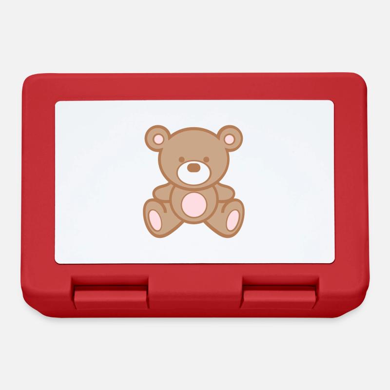 Teddy bear - Lunchbox - red