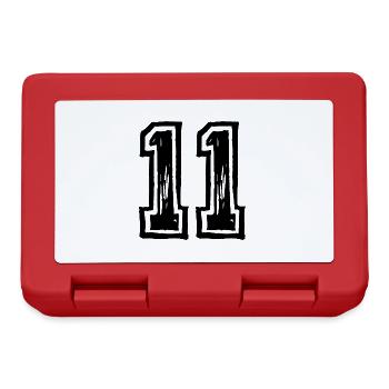 11 Nombre de maillot - Boîte à goûter - rouge - Devant