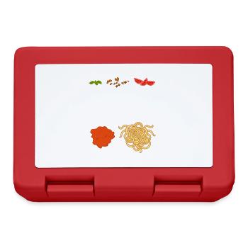 Pasta Squad Noodles Spaghetti Italian Food - Lunchbox - red - Front
