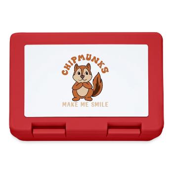 Chipmunks Niedliches Waldtier Wildtiere - Brotdose - Rot - Vorne
